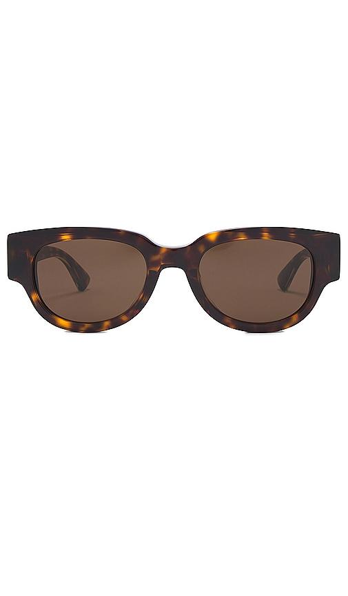 Bottega Veneta Nude Triangle Cat Eye Sunglasses in Brown by BOTTEGA VENETA