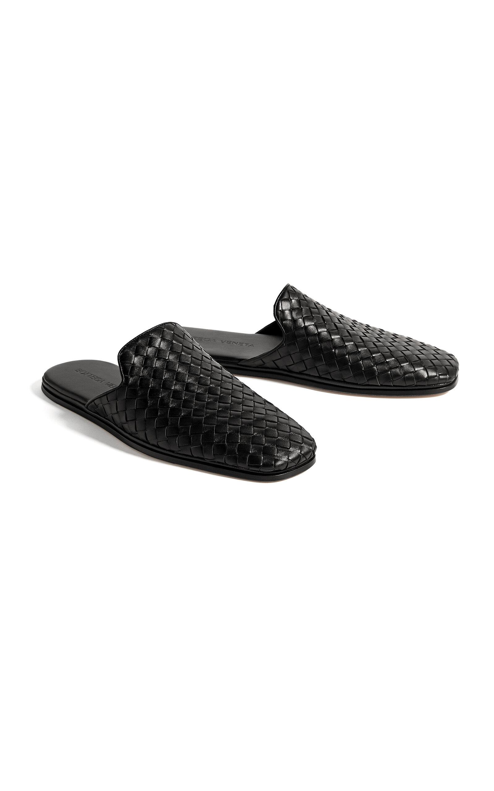 Bottega Veneta Palazzo Intrecciato Leather Slippers - Moda Operandi by BOTTEGA VENETA