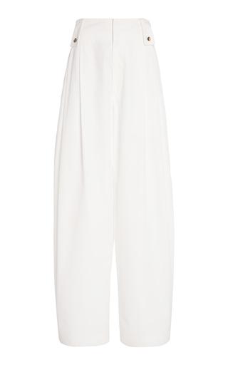 Bottega Veneta Pleated Compact Cotton Wide-Leg Pants - Moda Operandi by BOTTEGA VENETA