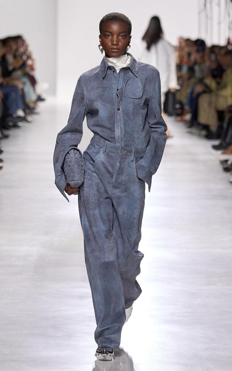Bottega Veneta Relaxed Suede Wide-Leg Pants - Moda Operandi by BOTTEGA VENETA