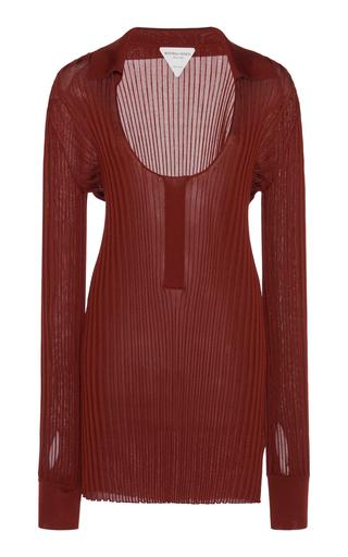 Bottega Veneta Ribbed Silk-Blend Top  - Moda Operandi by BOTTEGA VENETA