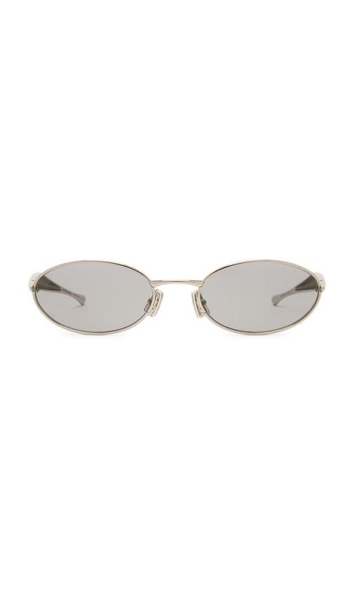 Bottega Veneta Sardine Sunglasses in Metallic Silver by BOTTEGA VENETA