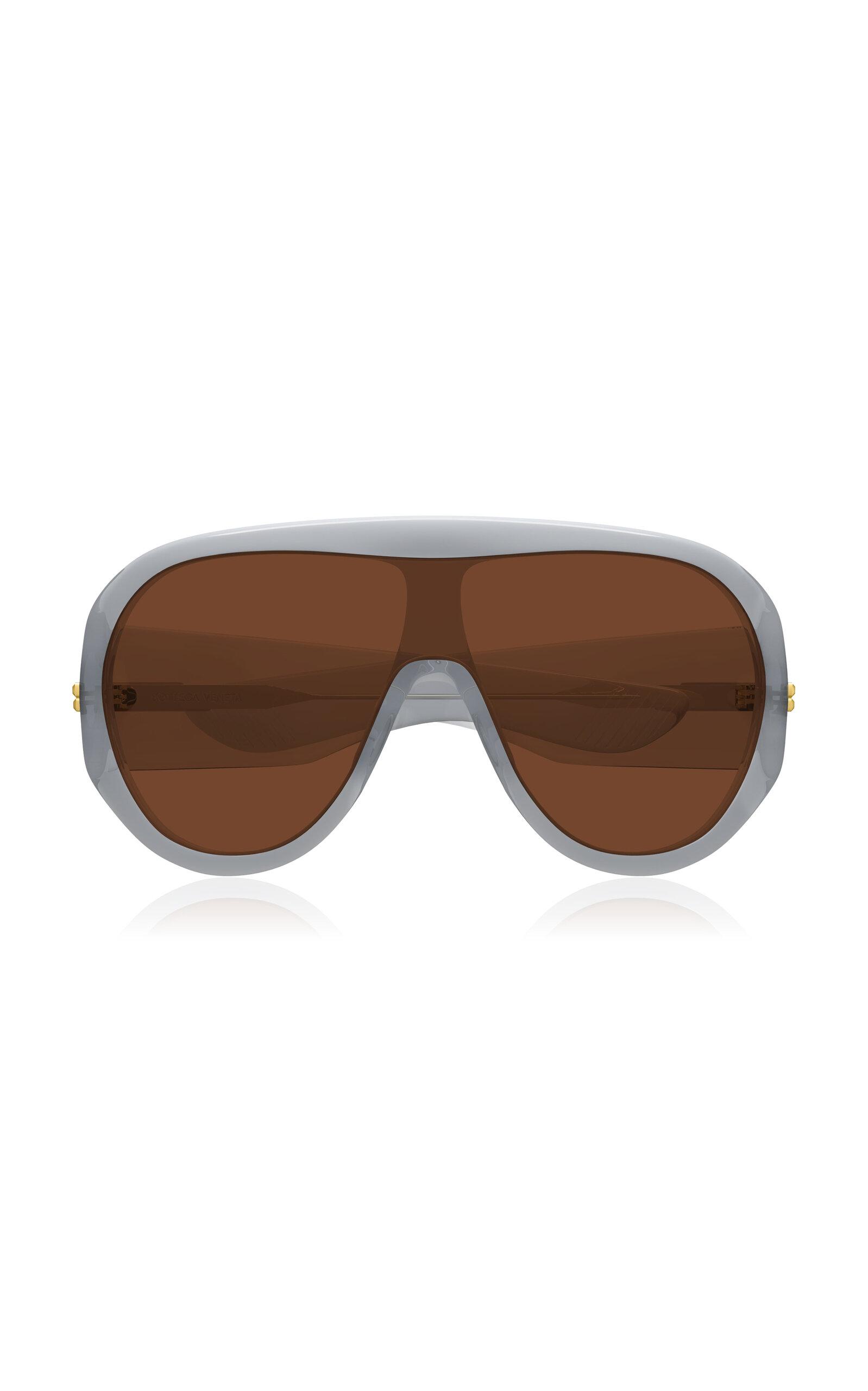 Bottega Veneta Scudo Shield Acetate Sunglasses - Moda Operandi by BOTTEGA VENETA