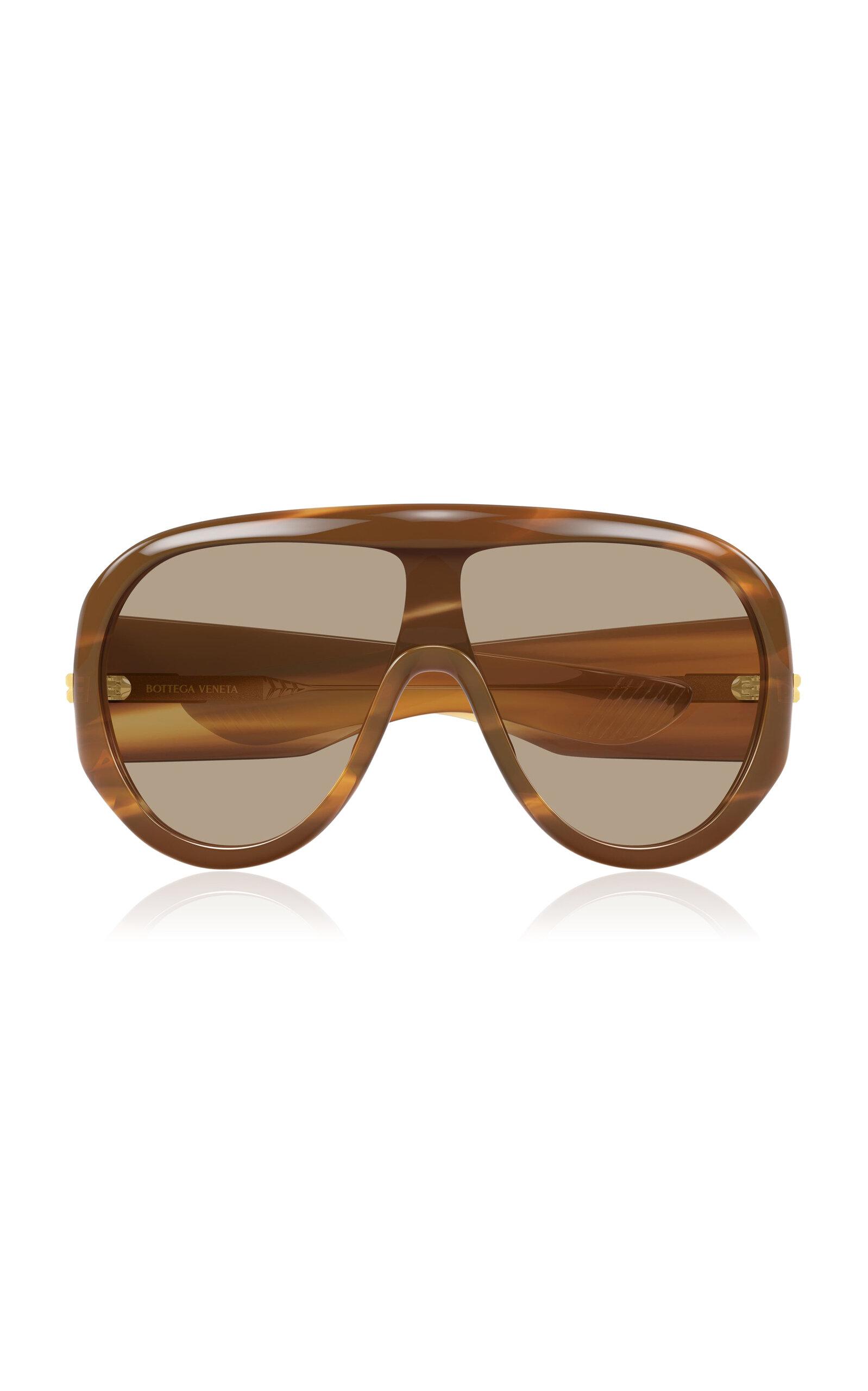 Bottega Veneta Scudo Shield Acetate Sunglasses - Moda Operandi by BOTTEGA VENETA