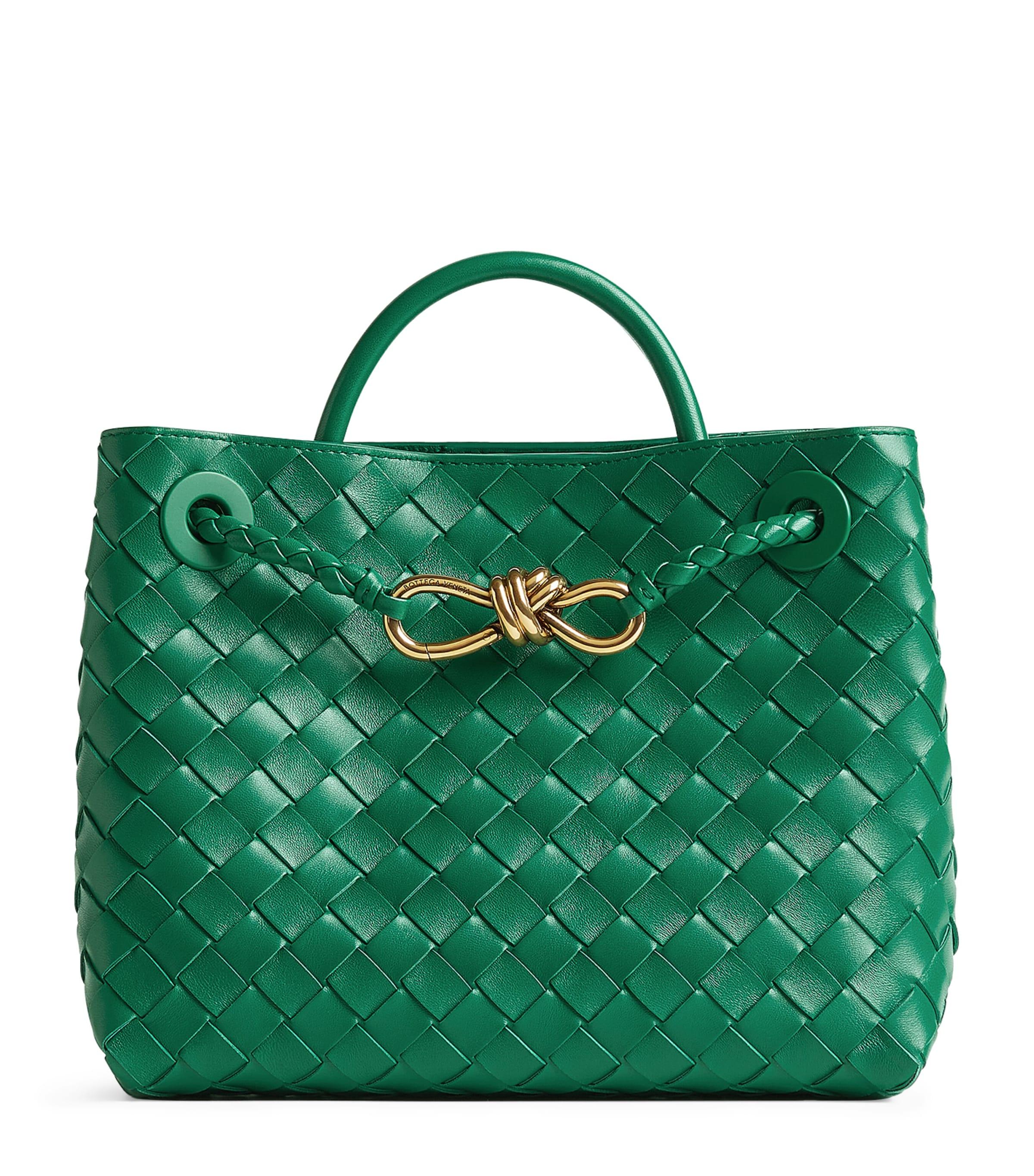 Bottega Veneta Small Intrecciato Leather Andiamo Top-Handle Bag by BOTTEGA VENETA