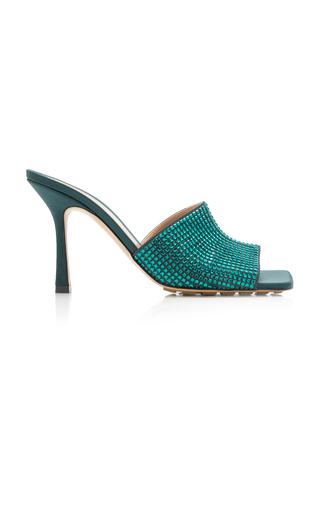 Bottega Veneta Sparkle Slide Stretch Satin Sandals - Moda Operandi by BOTTEGA VENETA