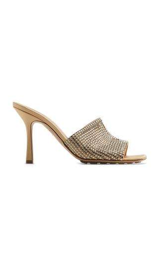 Bottega Veneta Sparkle Slide Stretch Satin Sandals - Moda Operandi by BOTTEGA VENETA