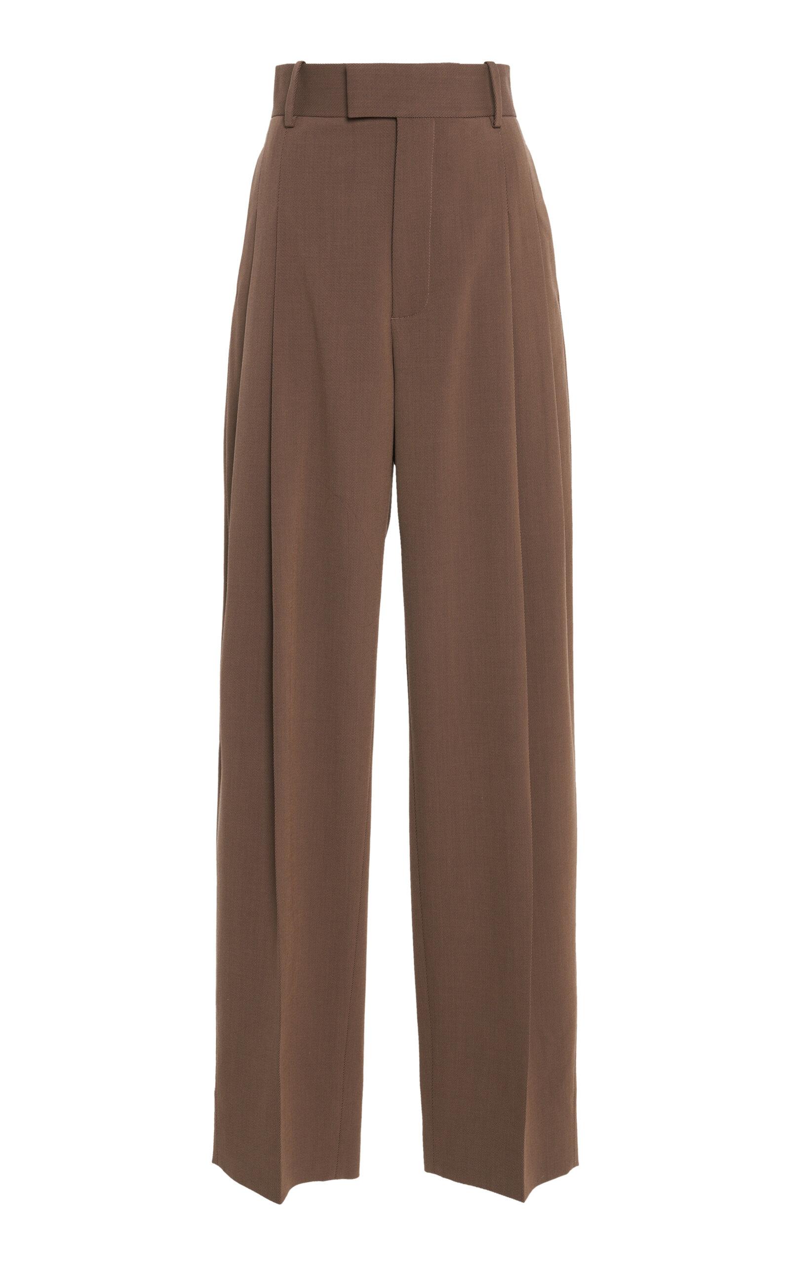 Bottega Veneta Stretch Melange Wool Straight-Leg Pants - Moda Operandi by BOTTEGA VENETA