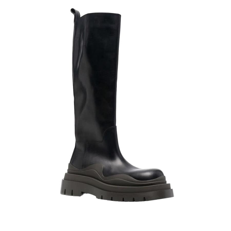 Bottega Veneta Tire Leather Boots by BOTTEGA VENETA