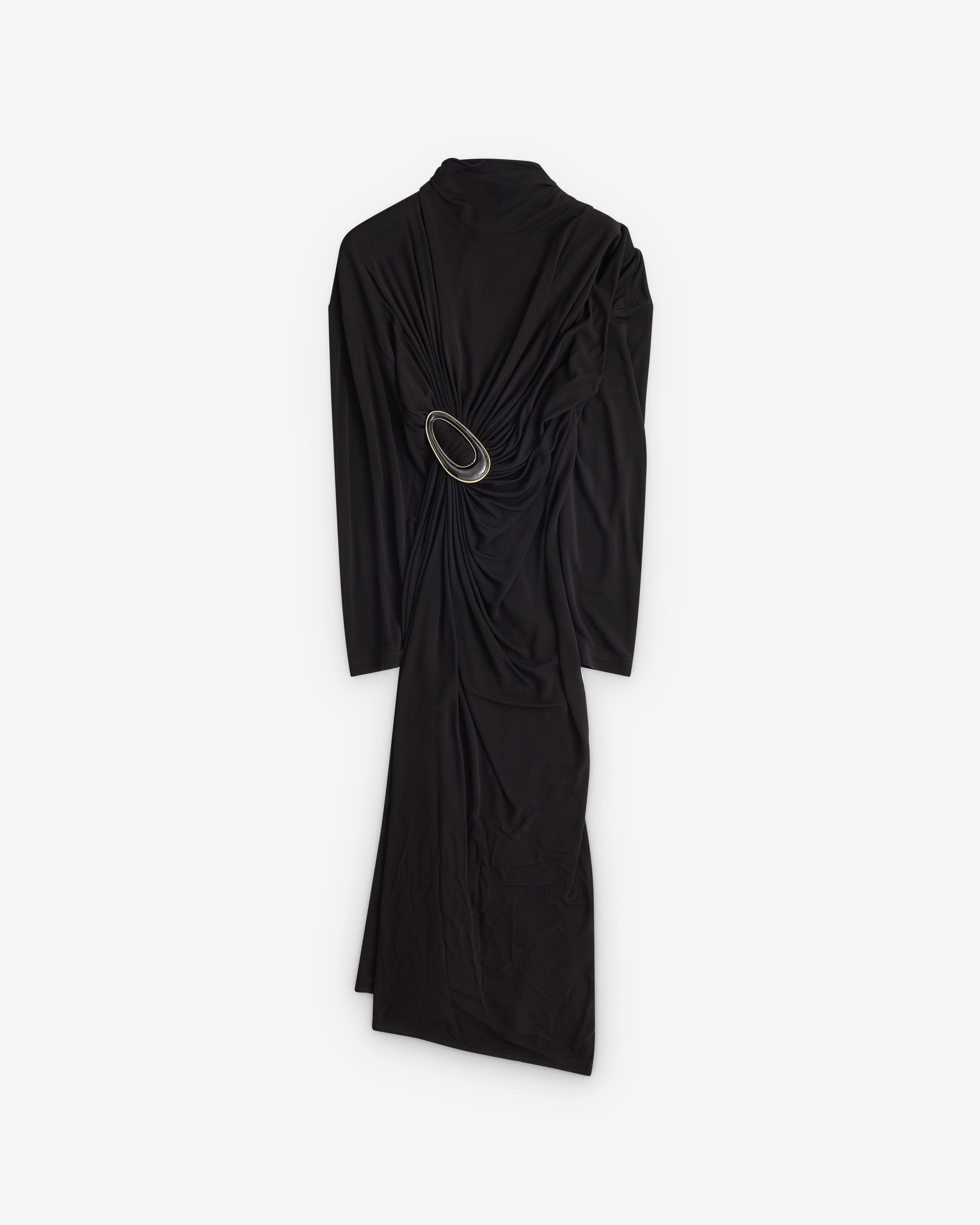 Bottega Veneta - Women's Crepe Viscose Jersey Dress - (Black) by BOTTEGA VENETA