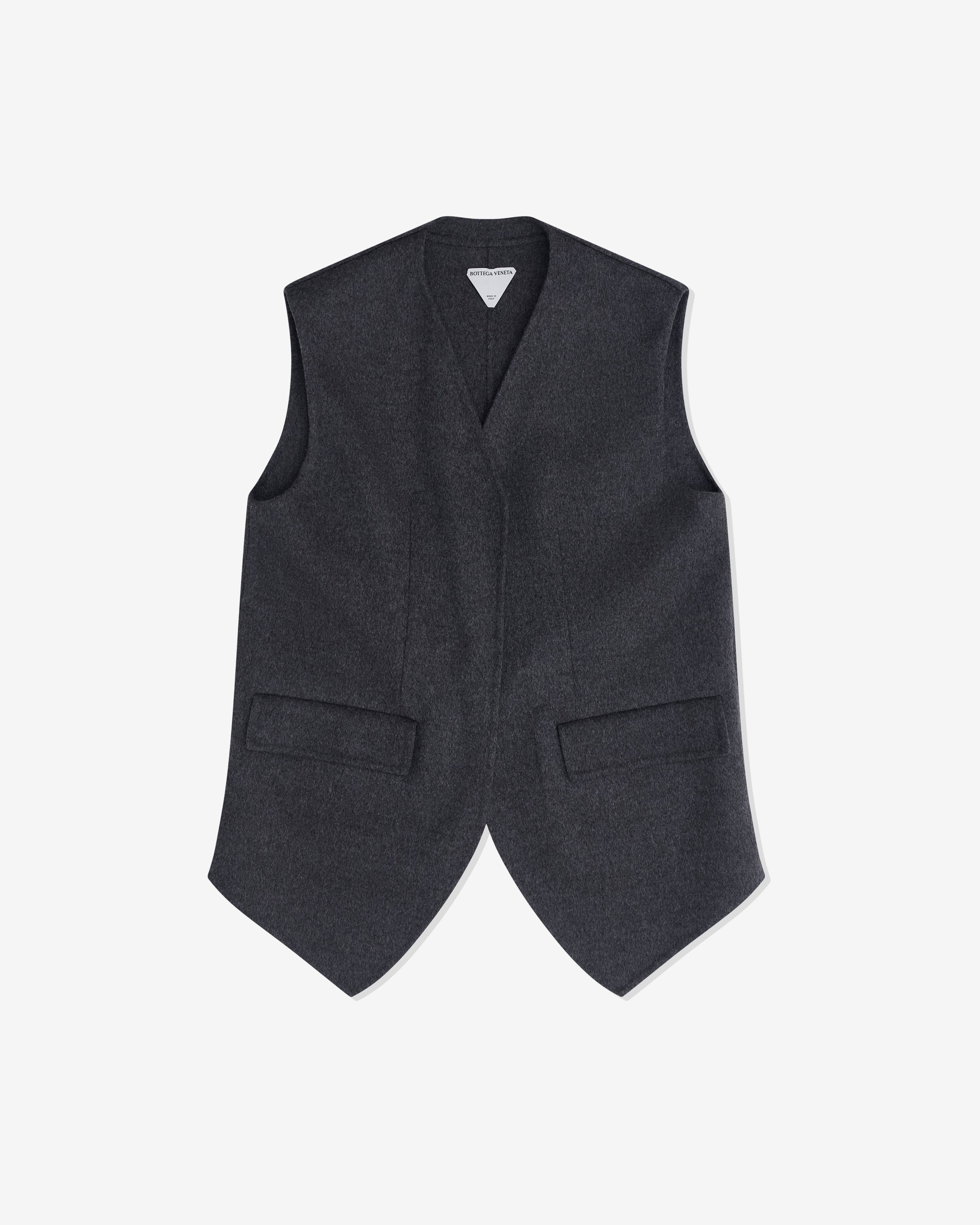 Bottega Veneta - Women’s Double Face Wool Gilet - (Charcoal Melange) by BOTTEGA VENETA