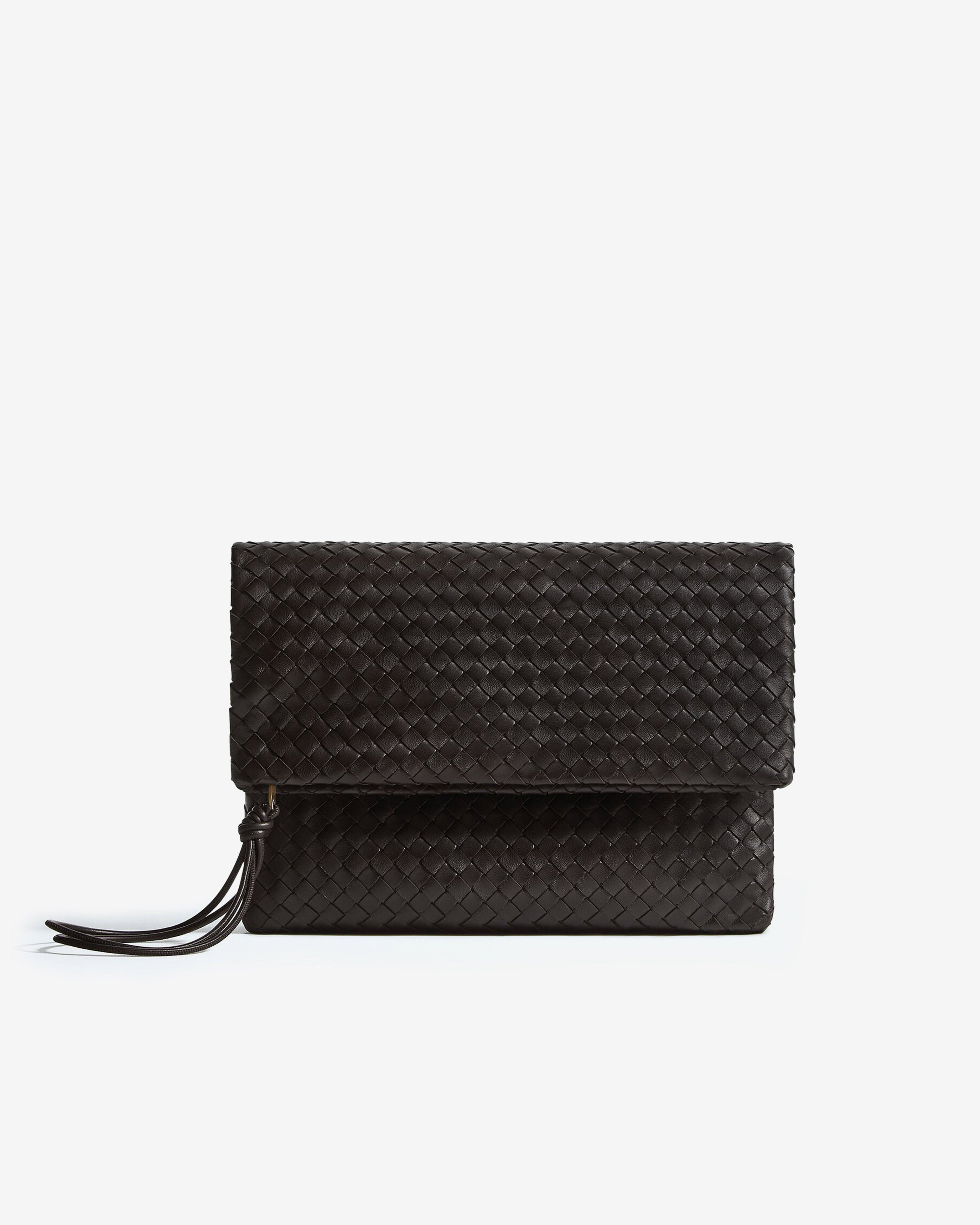 Bottega Veneta  - Women's Giornale Pouch - (Espresso) by BOTTEGA VENETA