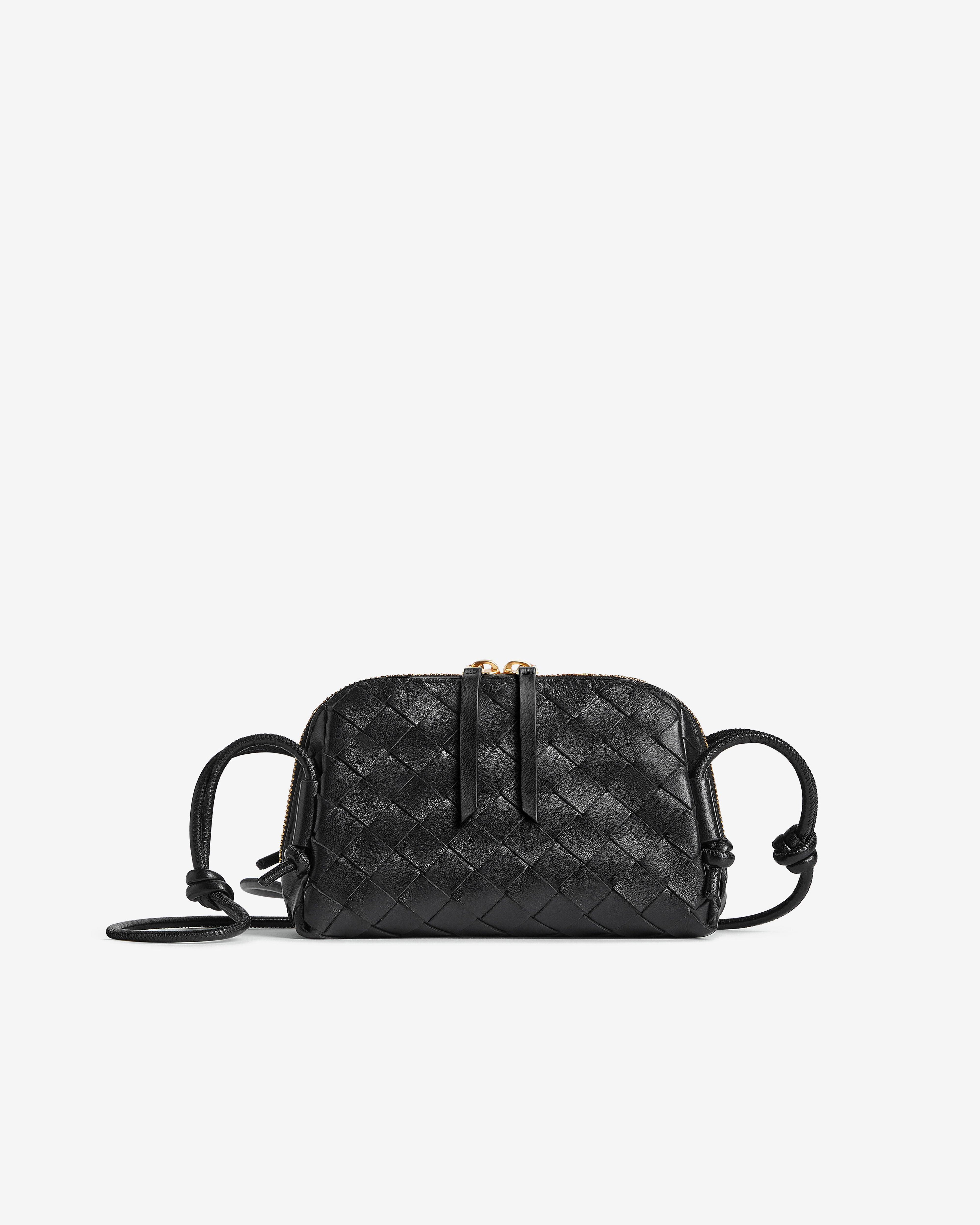 Bottega Veneta - Women’s Intrecciato Concert Pouch - (Black) by BOTTEGA VENETA