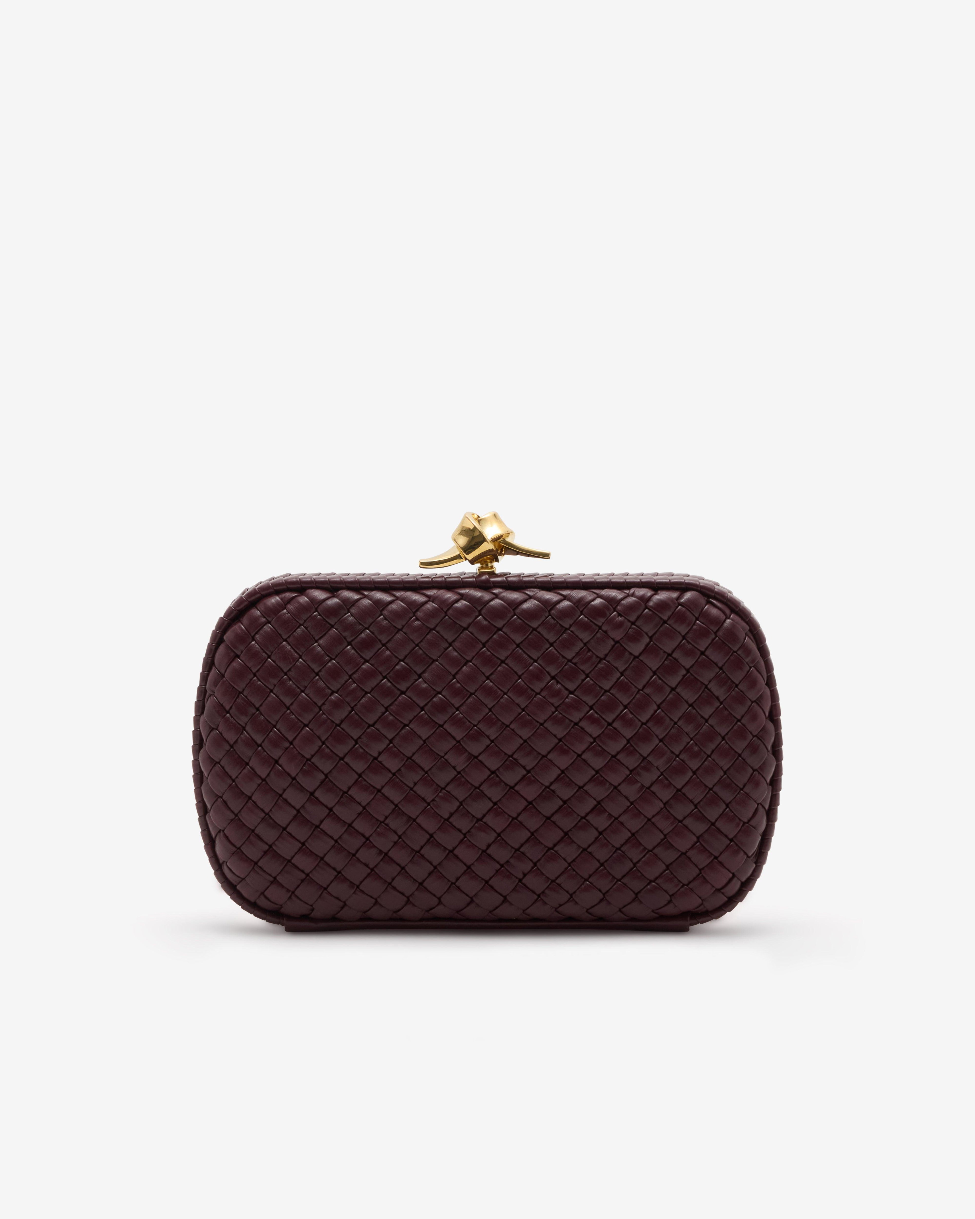 Bottega Veneta  - Women's Soft Knot Clutch - (Deep Mahogany) by BOTTEGA VENETA
