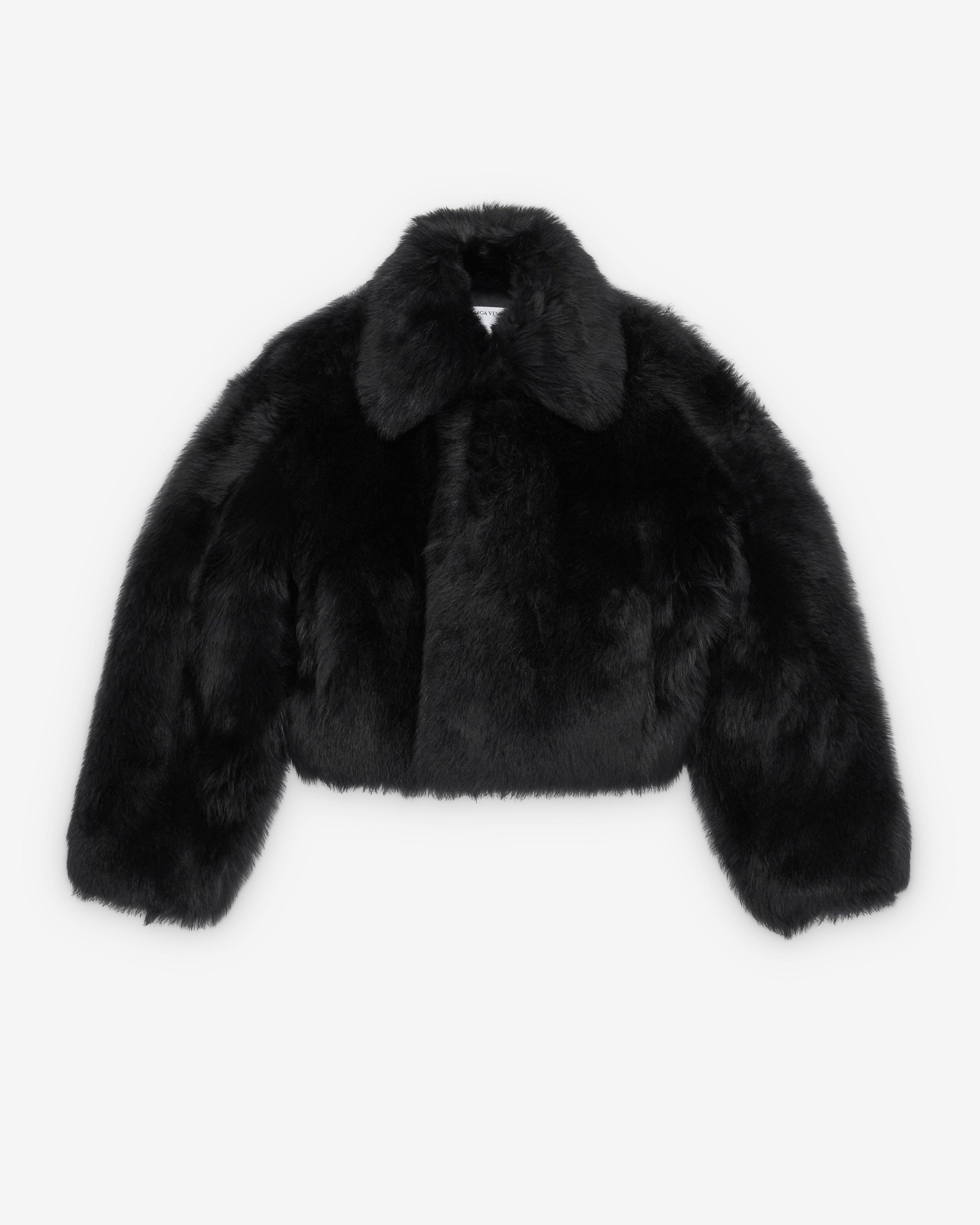 Bottega Veneta - Women's Toscana Shearling Cropped Blouson - (Black) by BOTTEGA VENETA