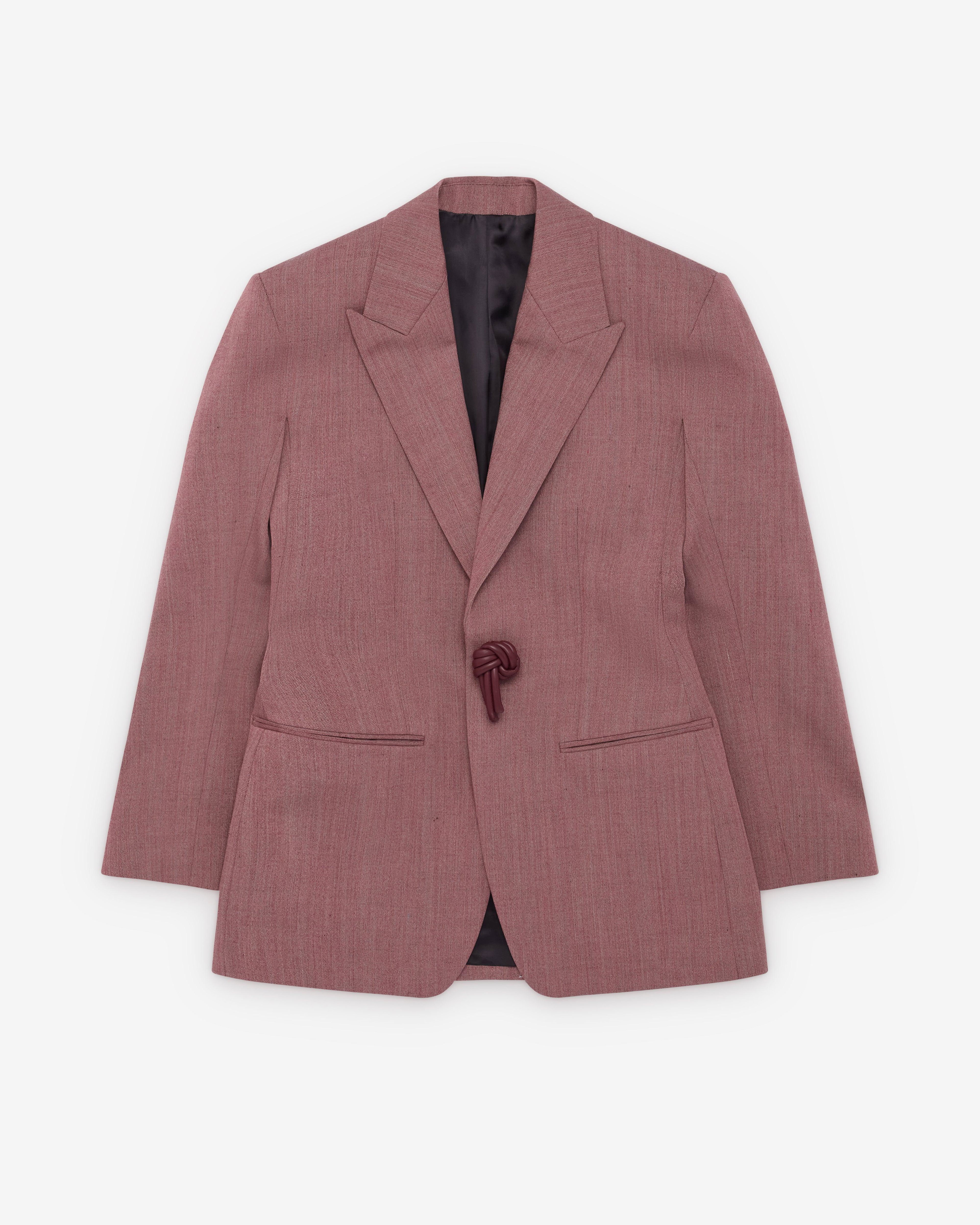Bottega Veneta  - Women's Wool And Linen Melange Jacket - (Pink/Carrubo Mel) by BOTTEGA VENETA
