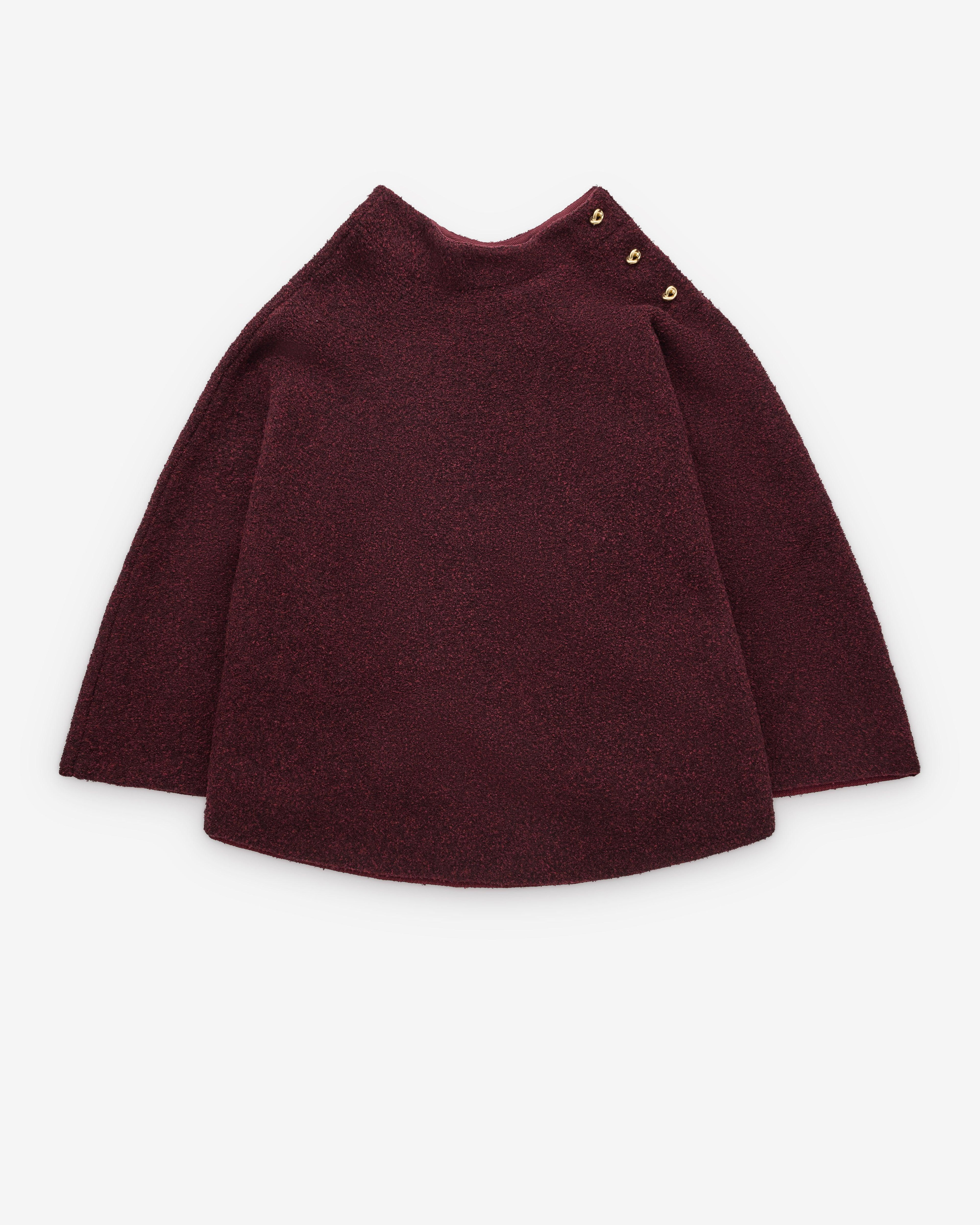 Bottega Veneta - Women's Wool Bouclé Skirt - (Oxblood Melange) by BOTTEGA VENETA