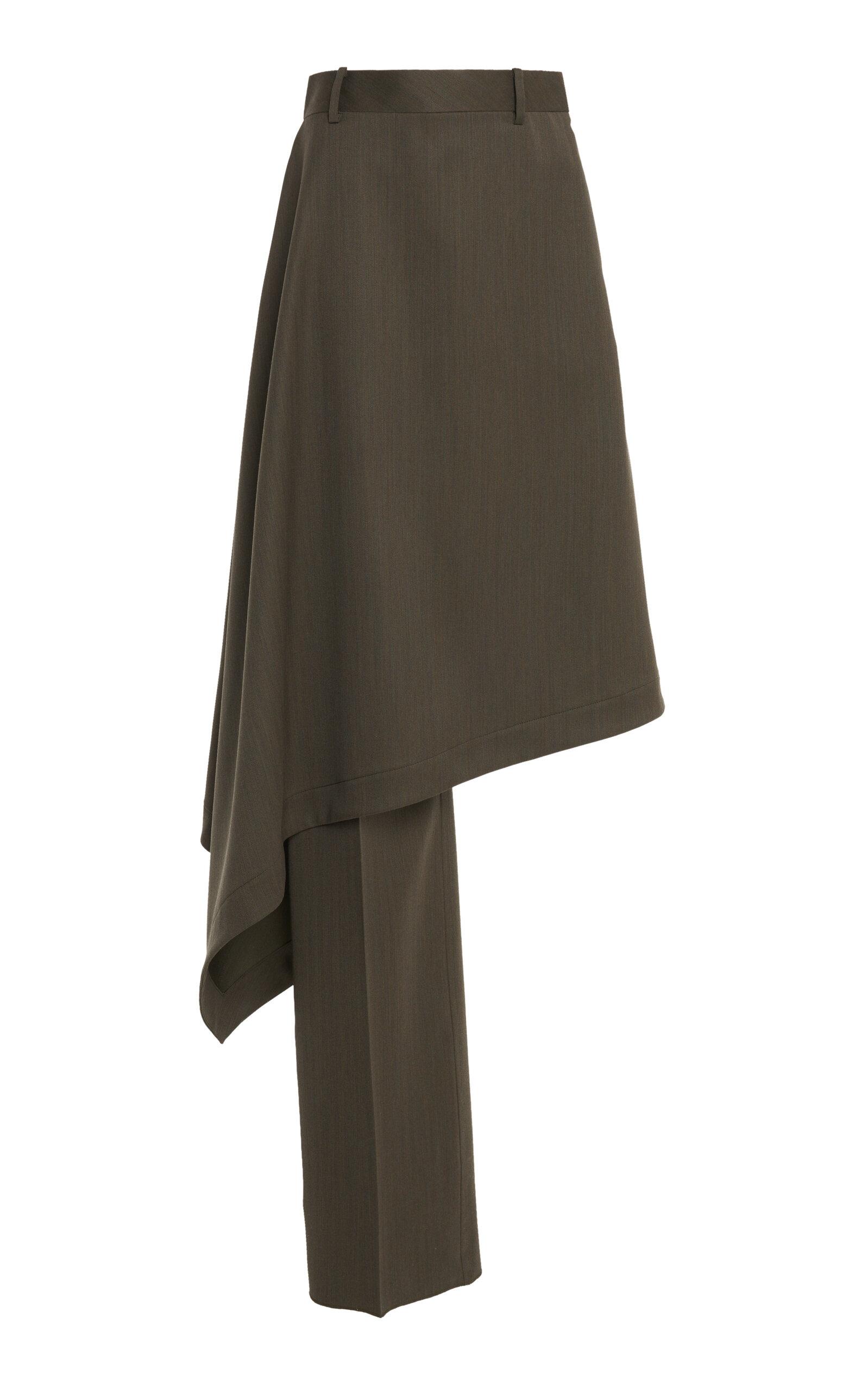 Bottega Veneta Wool Chevron Asymmetric Pantaskirt - Moda Operandi by BOTTEGA VENETA
