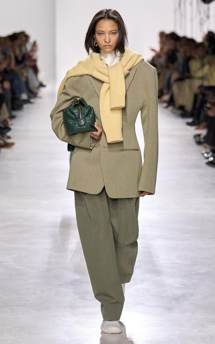 Bottega Veneta Wool Melange Toile Wide-Leg Pants - Moda Operandi by BOTTEGA VENETA