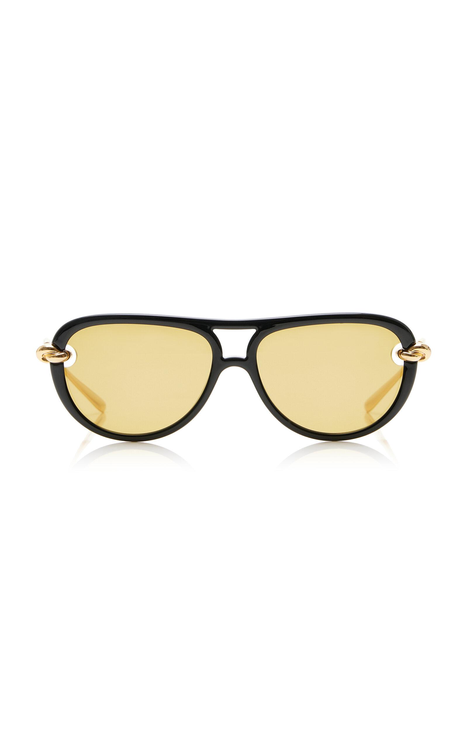 Bottega Veneta Yellow Aviator-Frame Sunglasses - Moda Operandi by BOTTEGA VENETA