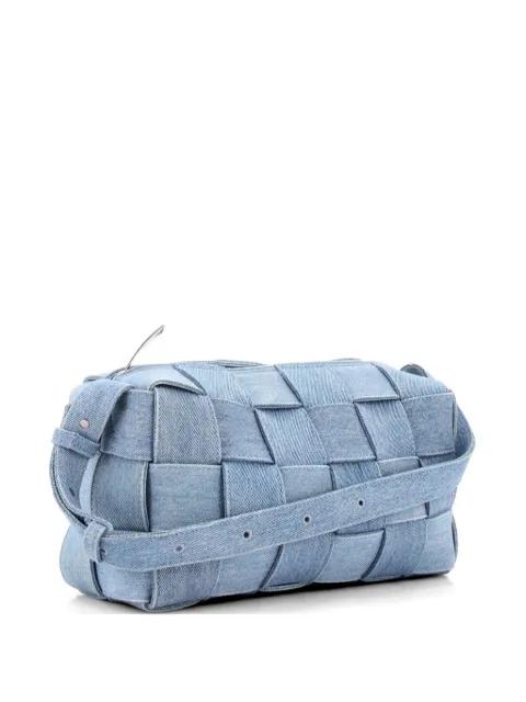 Brick Cassette Maxi Intrecciato Denim shoulder bag by BOTTEGA VENETA 