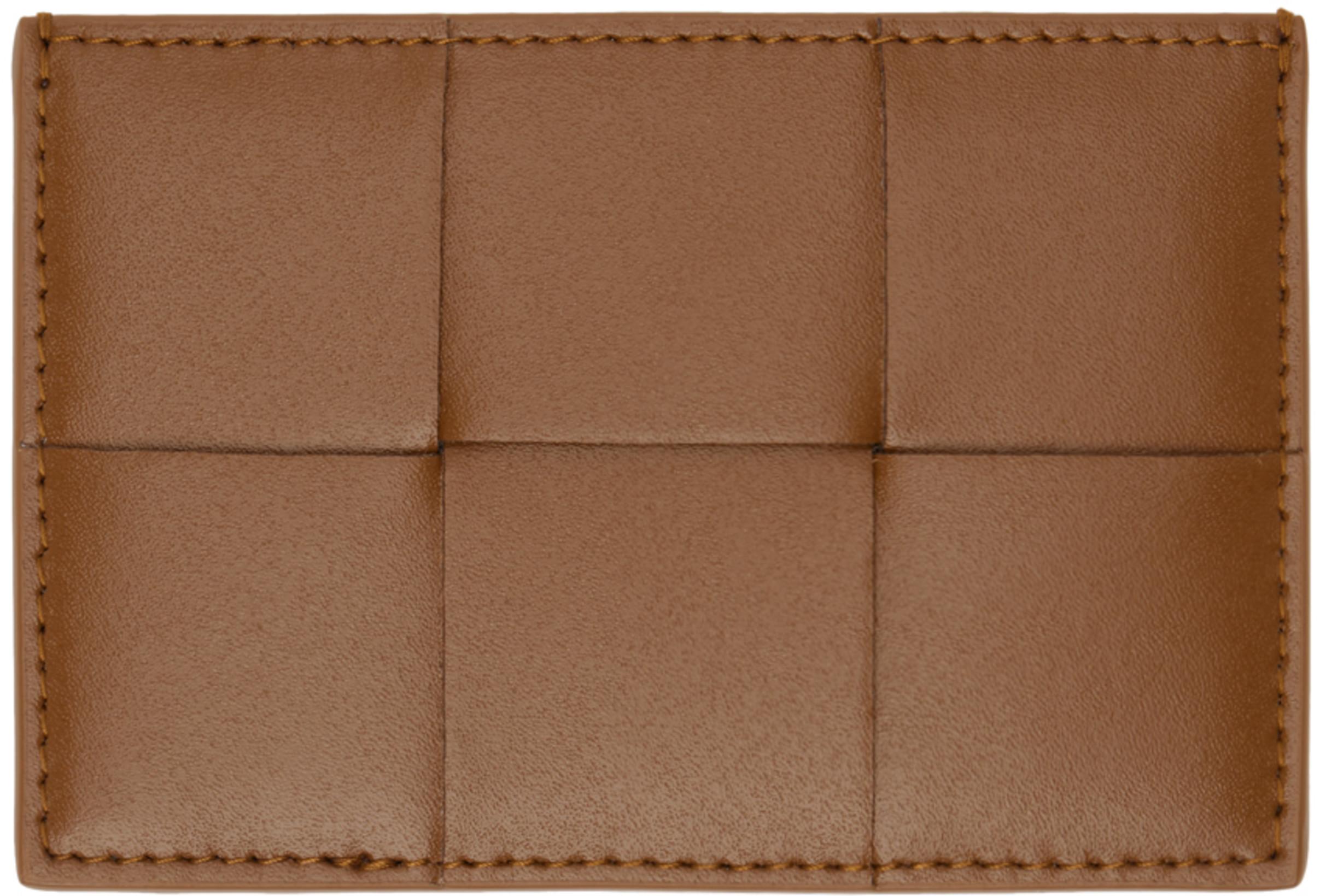 Brown Cassette Credit Card Holder by BOTTEGA VENETA