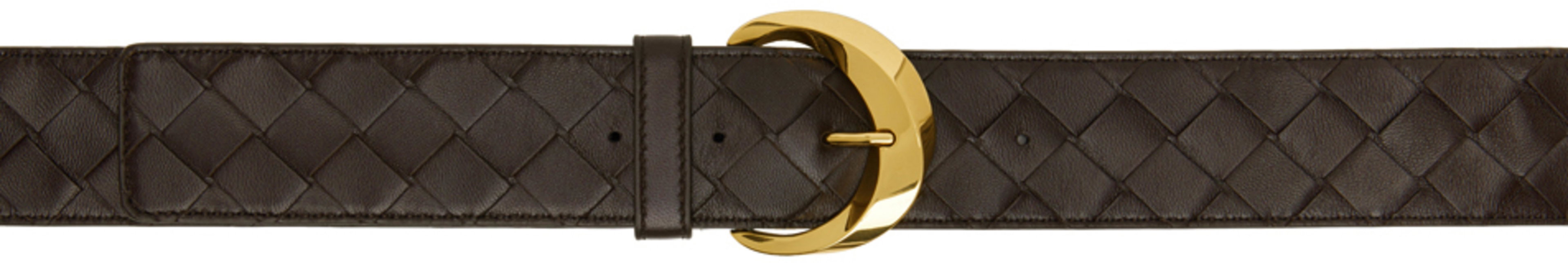 Brown Essential Twist Belt by BOTTEGA VENETA