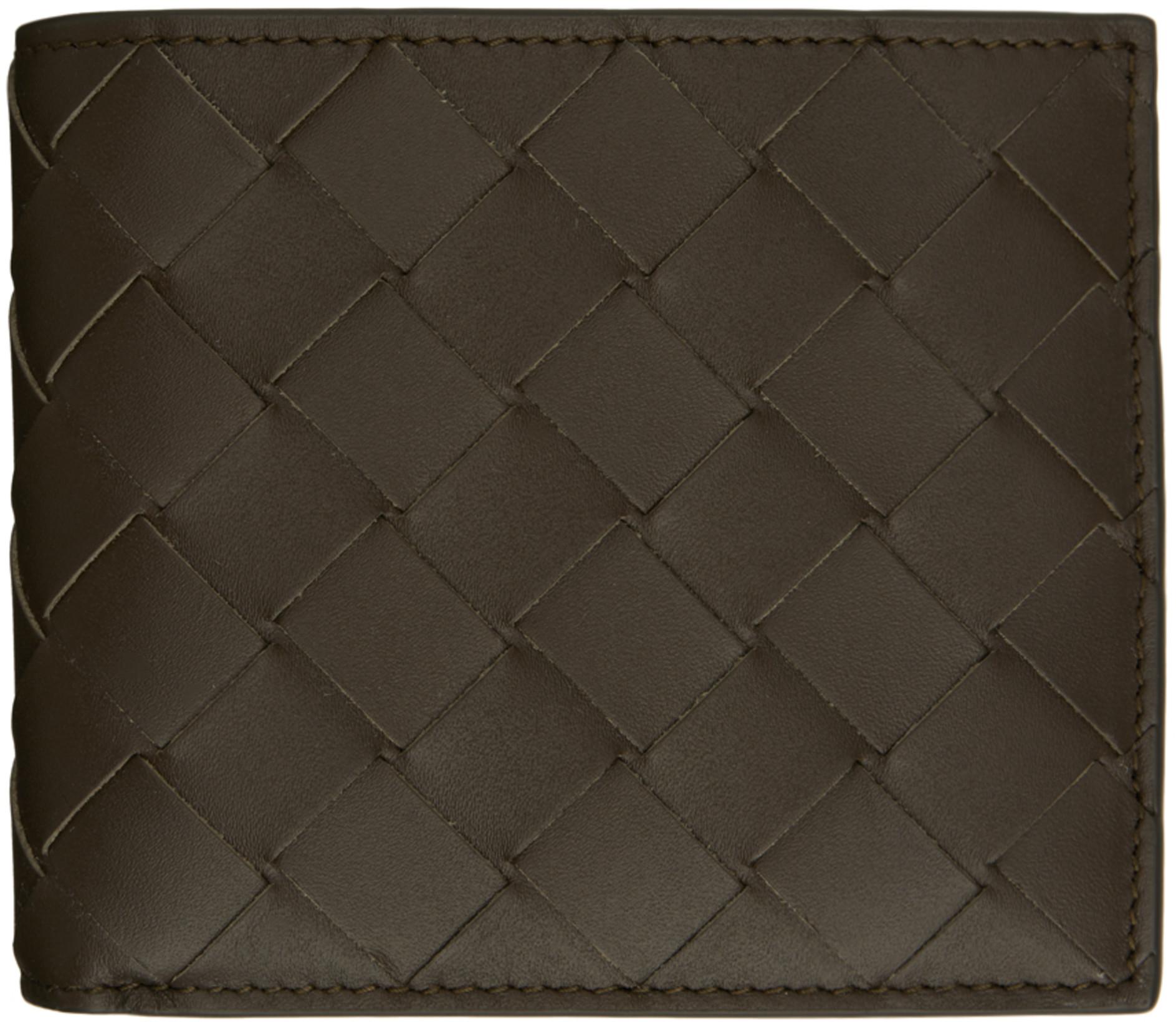 Brown Intrecciato Bi-Fold Wallet by BOTTEGA VENETA