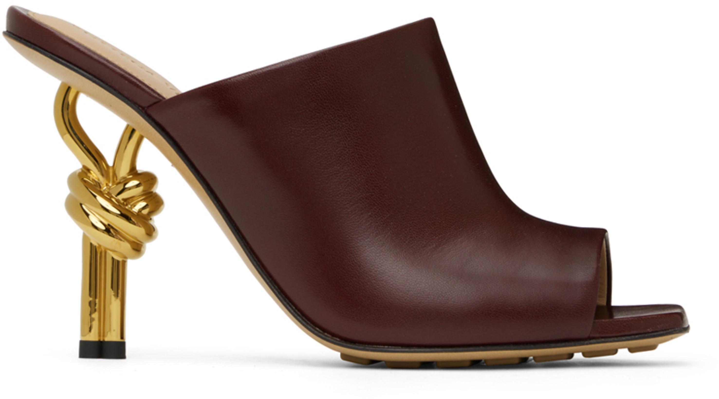 Brown Knot Mules by BOTTEGA VENETA