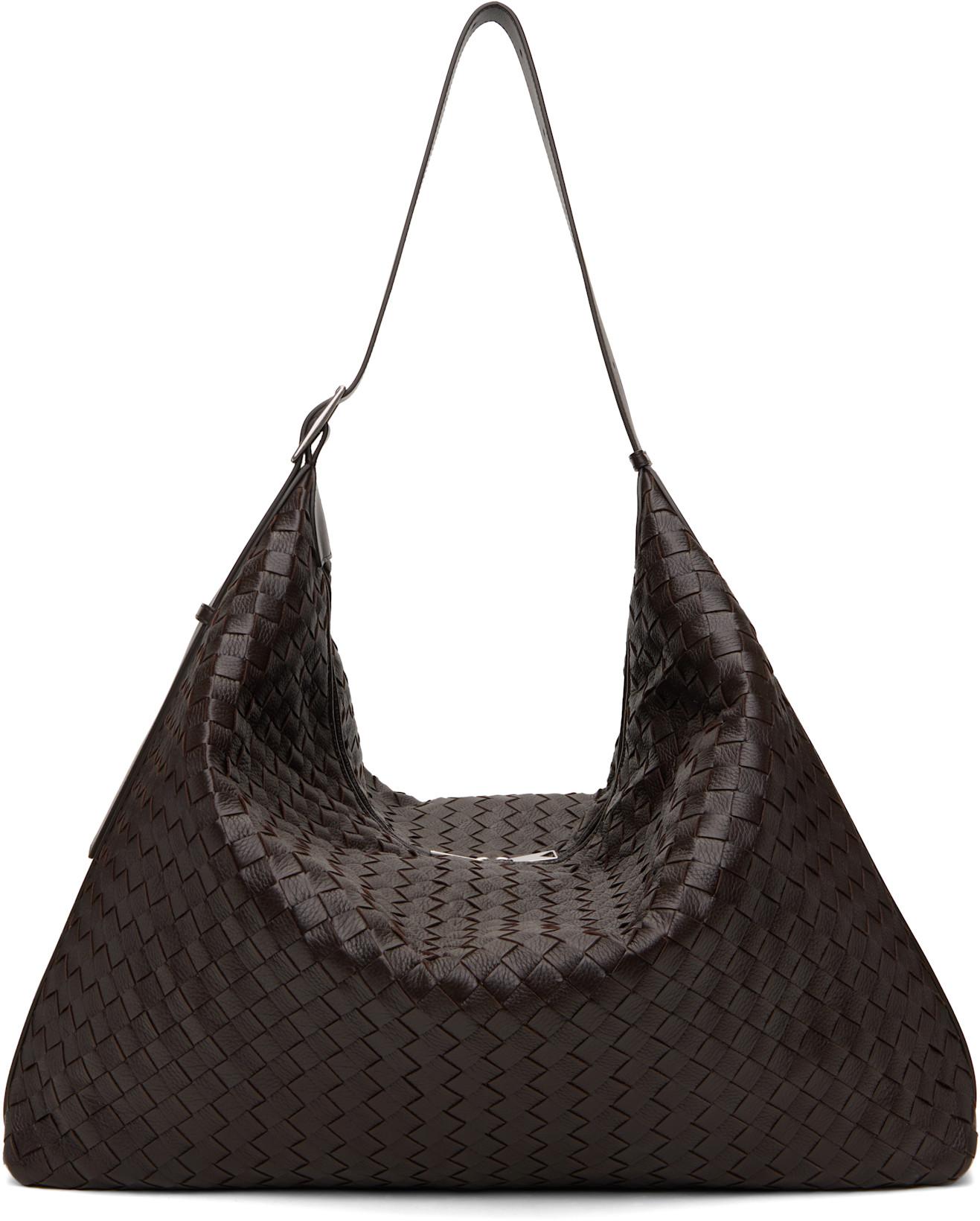 Brown Large Traveller Bag by BOTTEGA VENETA