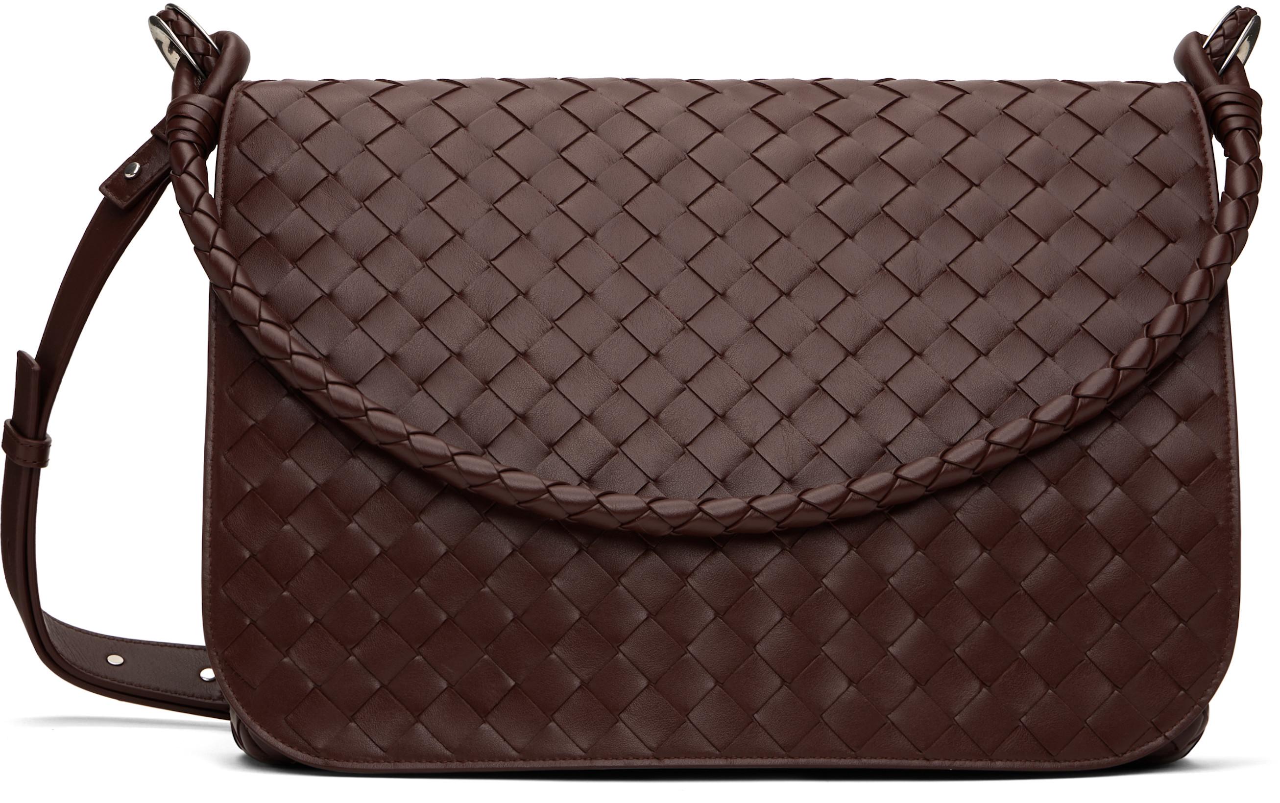 Brown Swing Messenger Bag by BOTTEGA VENETA