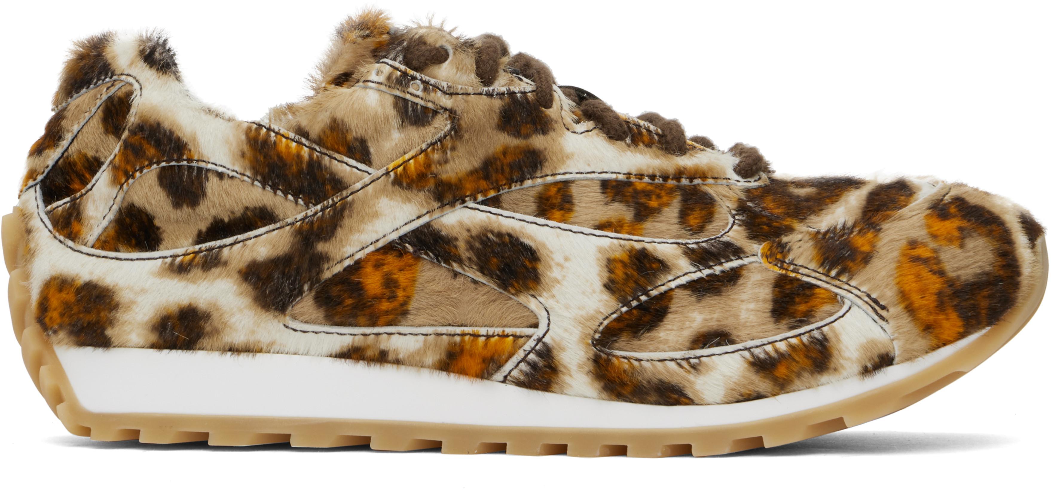 Brown & Orange Orbit Sneakers by BOTTEGA VENETA