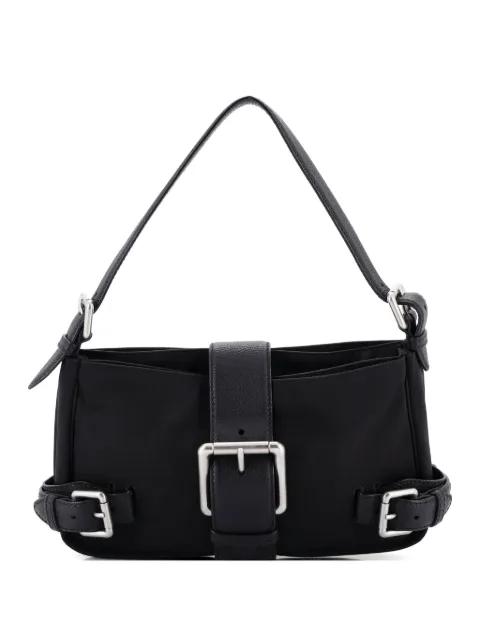 Buckle Nylon with Leather shoulder bag by BOTTEGA VENETA 