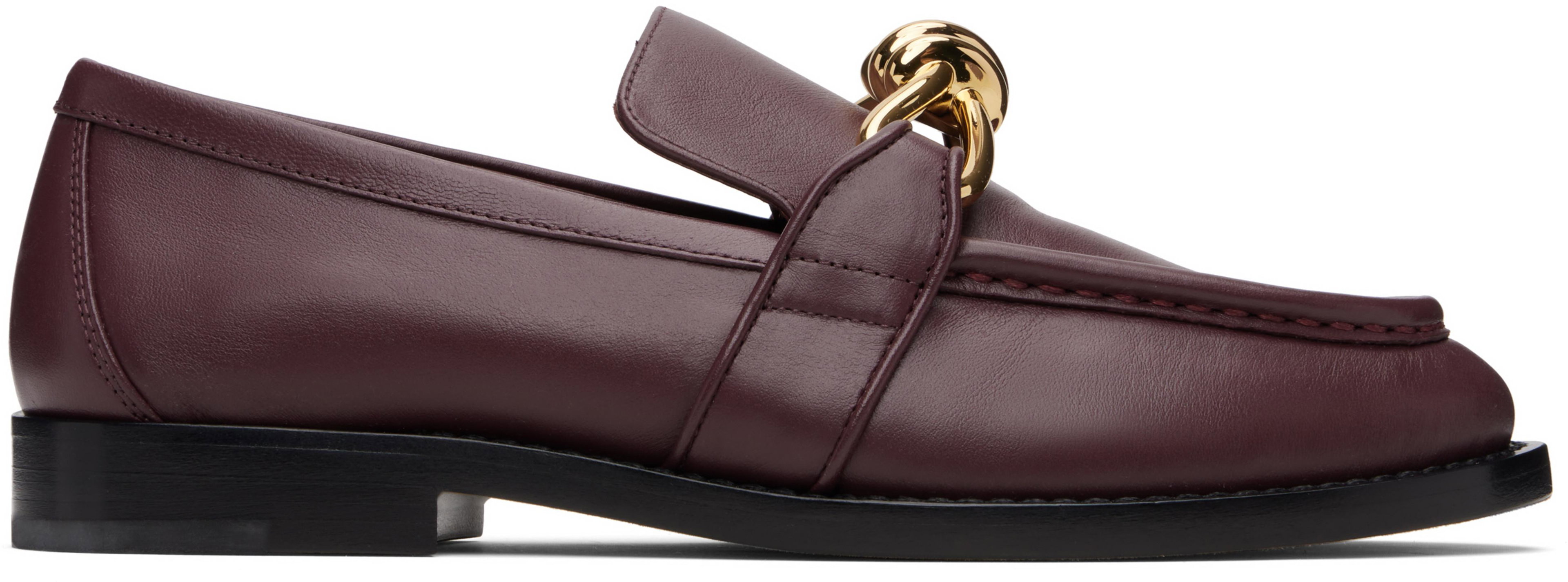 Burgundy Astaire Loafers by BOTTEGA VENETA