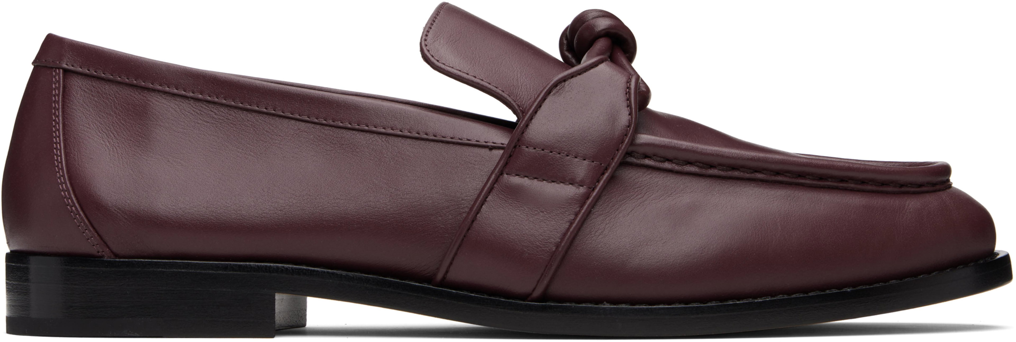 Burgundy Astaire Loafers by BOTTEGA VENETA