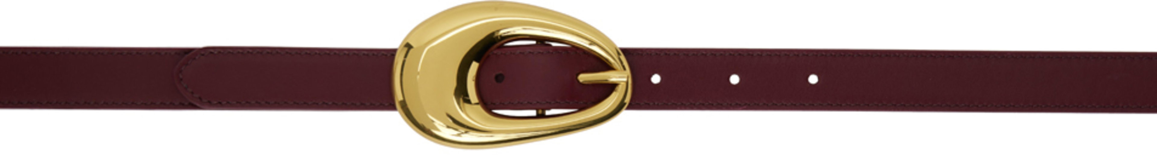 Burgundy Drop Belt by BOTTEGA VENETA