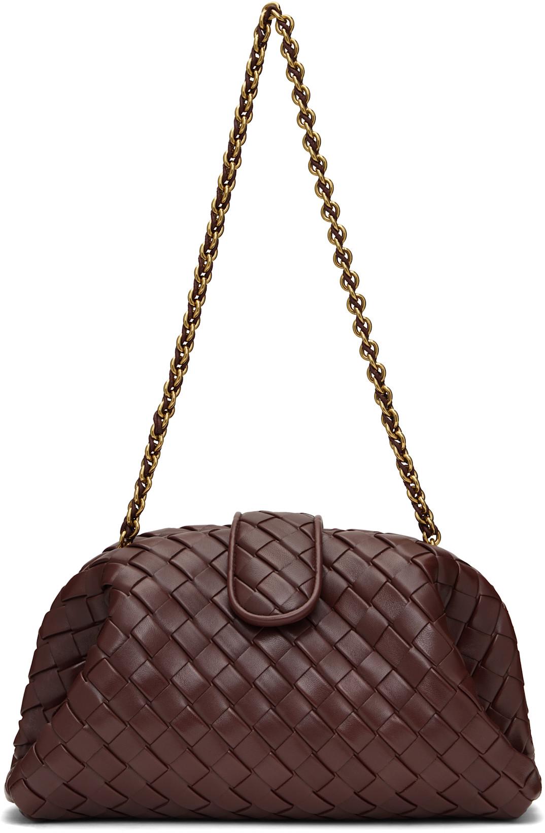 Burgundy Lauren 1980 Clutch by BOTTEGA VENETA