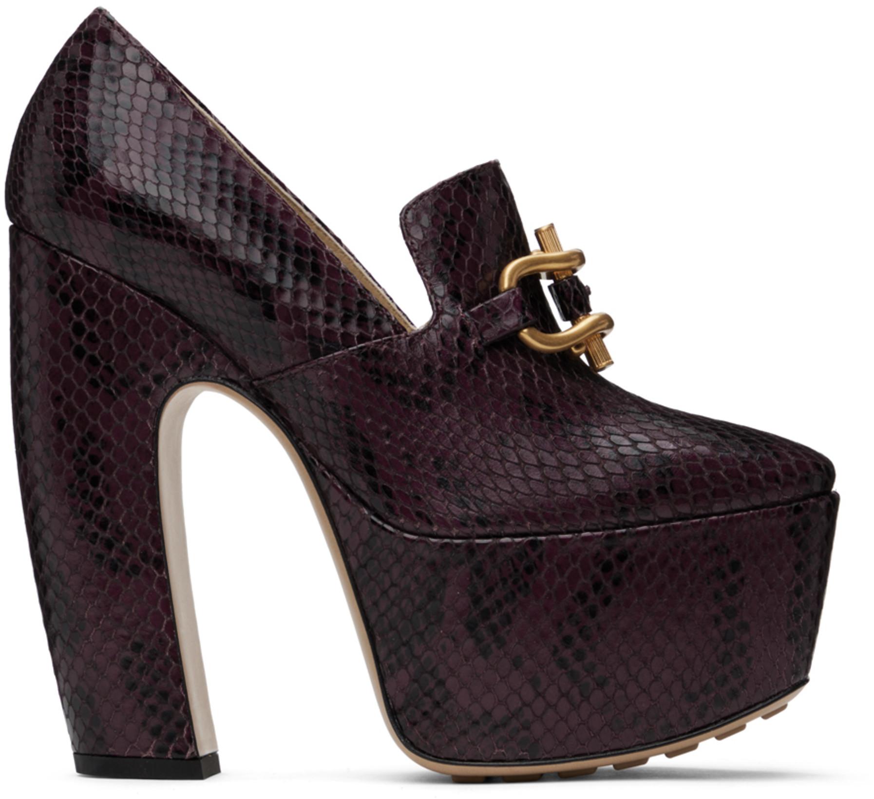 Burgundy Mostra Pumps by BOTTEGA VENETA