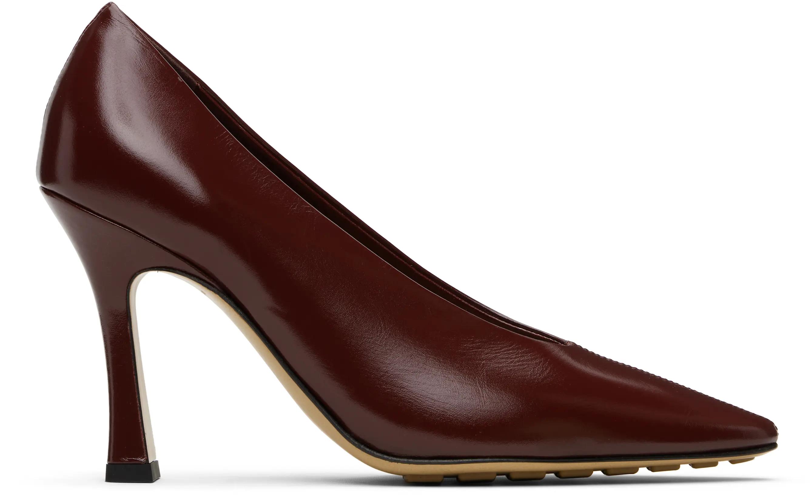 Burgundy Sofia Heels by BOTTEGA VENETA