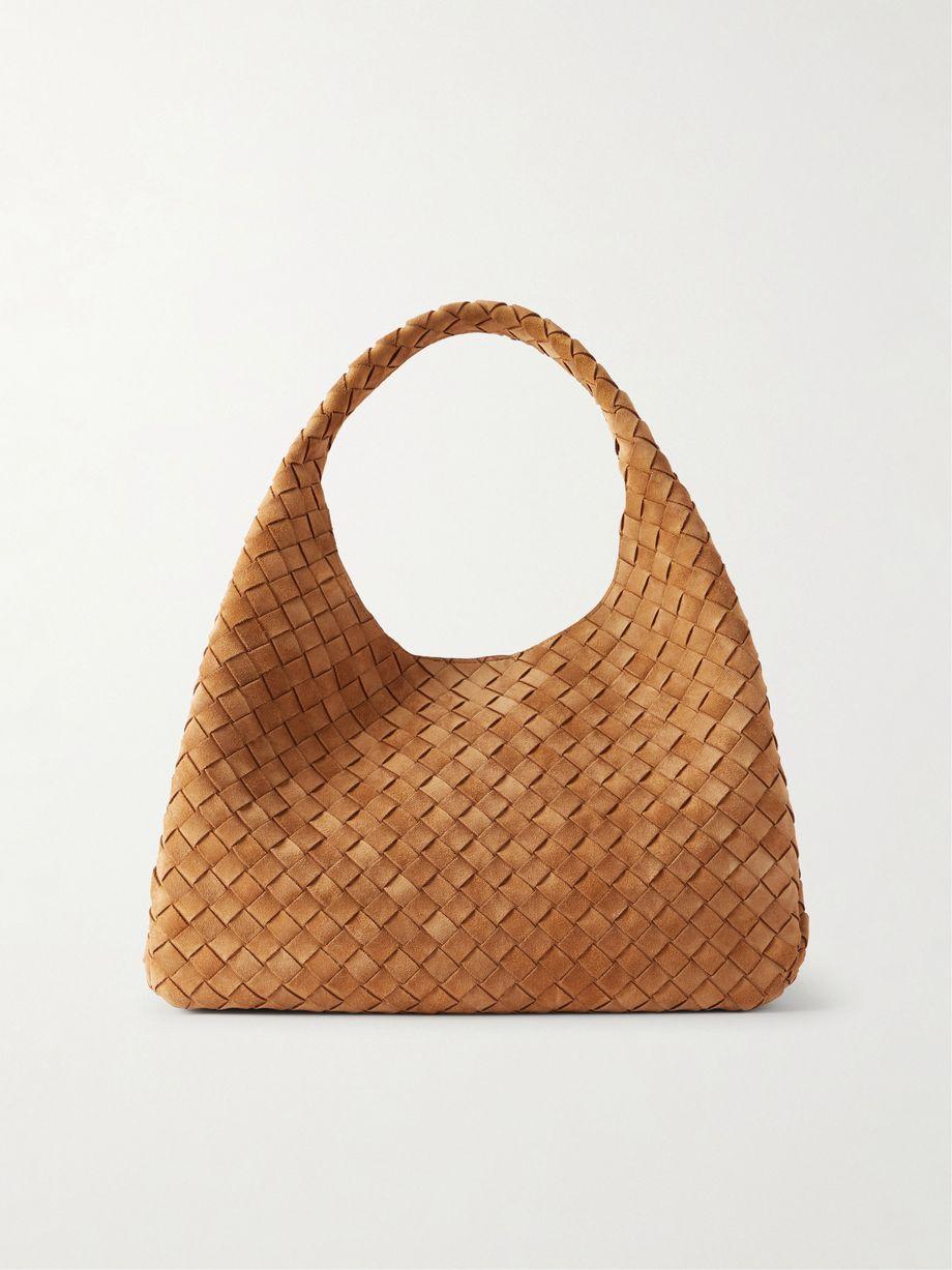 Campana large Intrecciato suede shoulder bag by BOTTEGA VENETA