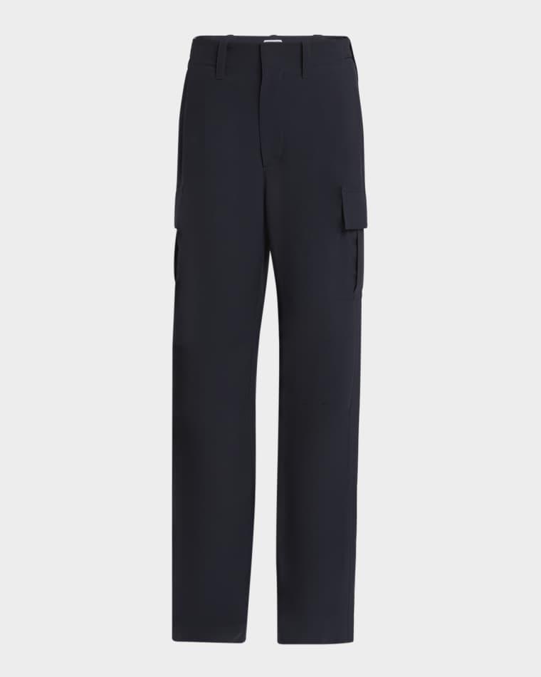 Cargo Fine Wool Wide Leg Trousers by BOTTEGA VENETA