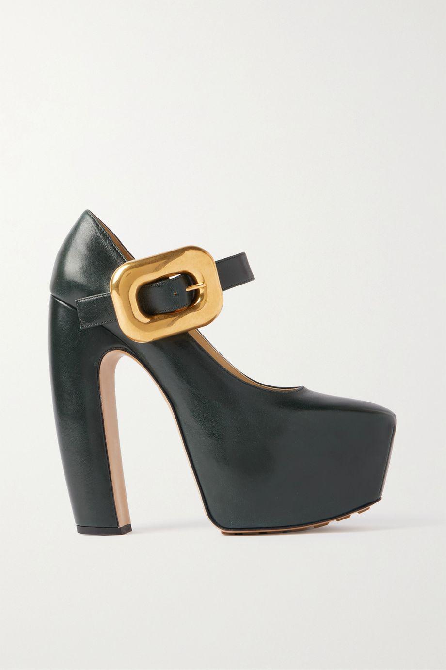 Club leather platform pumps by BOTTEGA VENETA