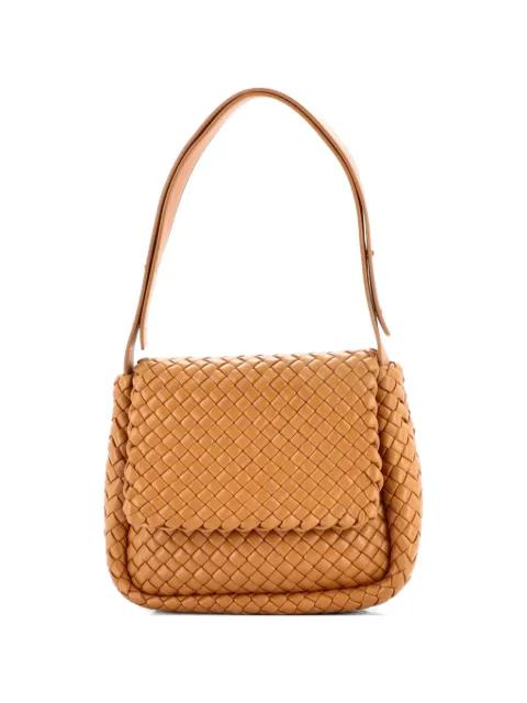 Cobble Flap Padded Intrecciato Leather Small shoulder bag by BOTTEGA VENETA 