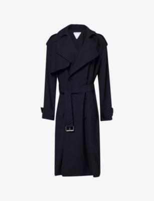 Double-breasted belted wool trench coat by BOTTEGA VENETA