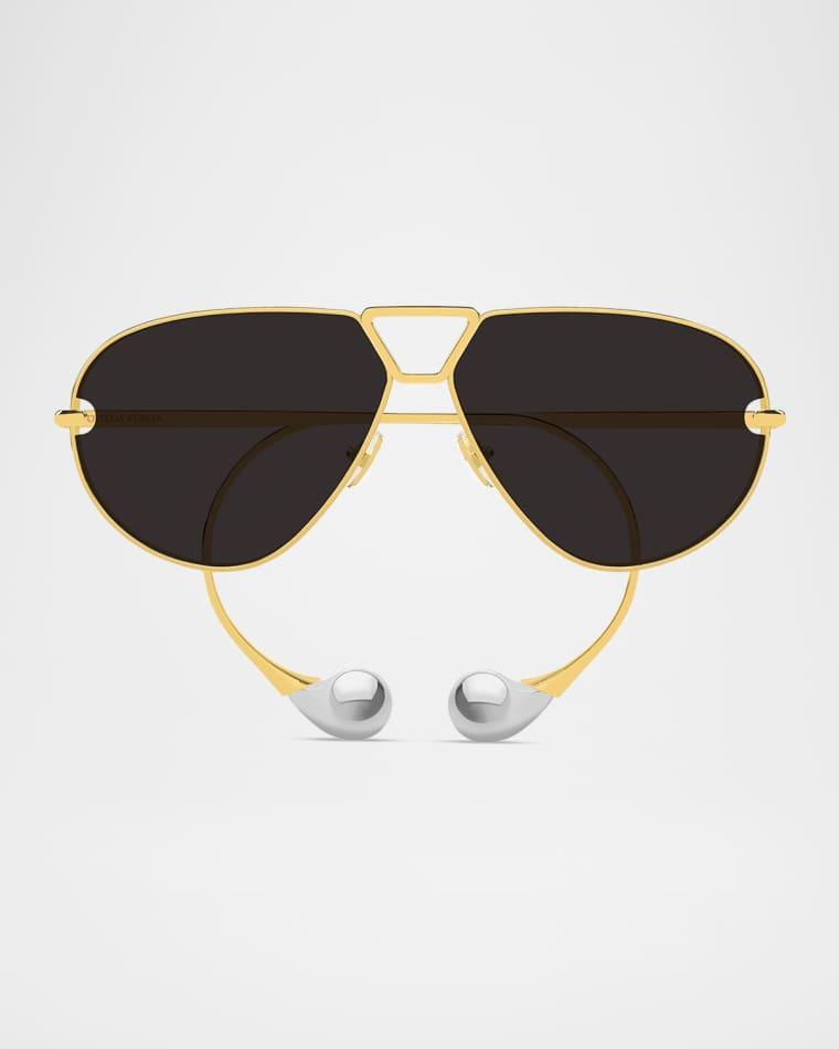 Drop 64mm Metal Aviator Sunglasses by BOTTEGA VENETA