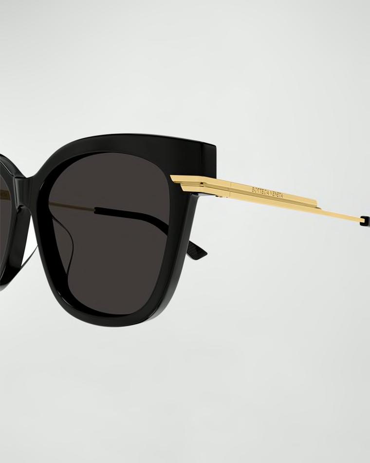 Engraved Logo Acetate & Metal Cat-Eye Sunglasses by BOTTEGA VENETA