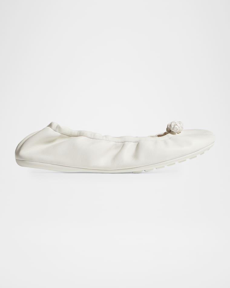 Fantasmina Leather Ballerina Flats by BOTTEGA VENETA