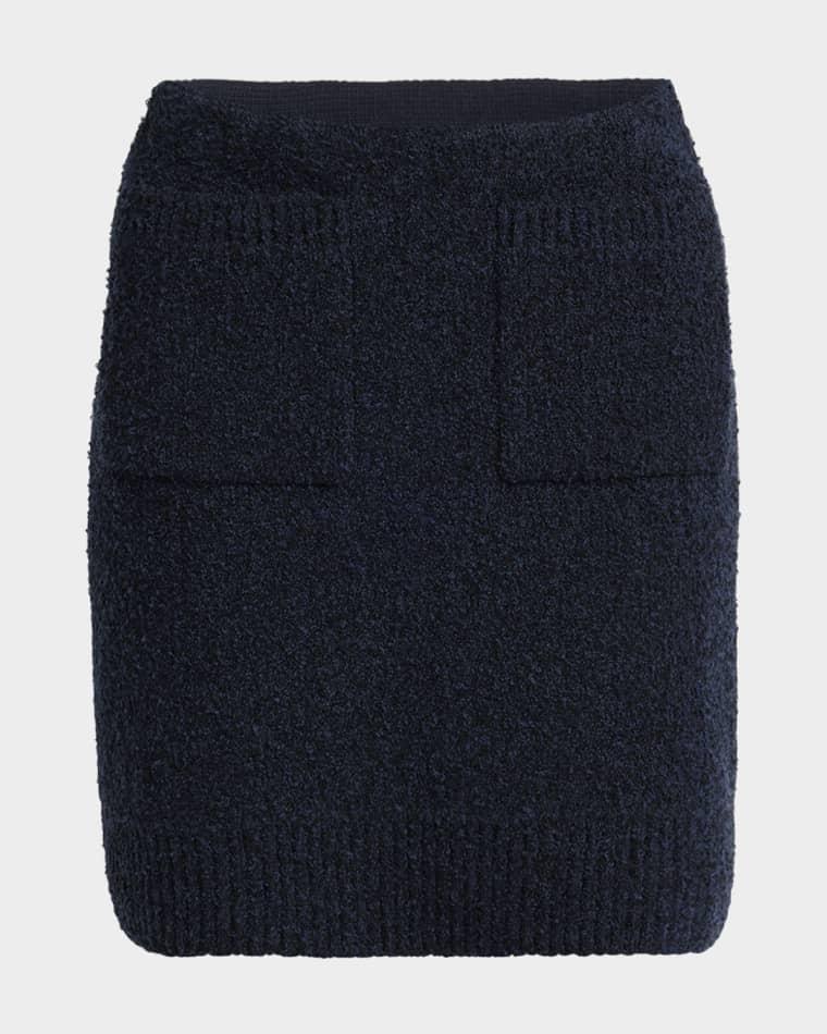 Front-Pockets Boucle Mini Skirt by BOTTEGA VENETA