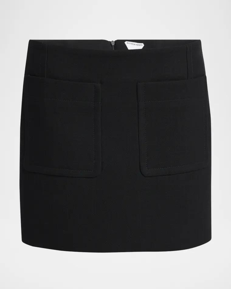 Front-Pockets Mini Pencil Skirt by BOTTEGA VENETA