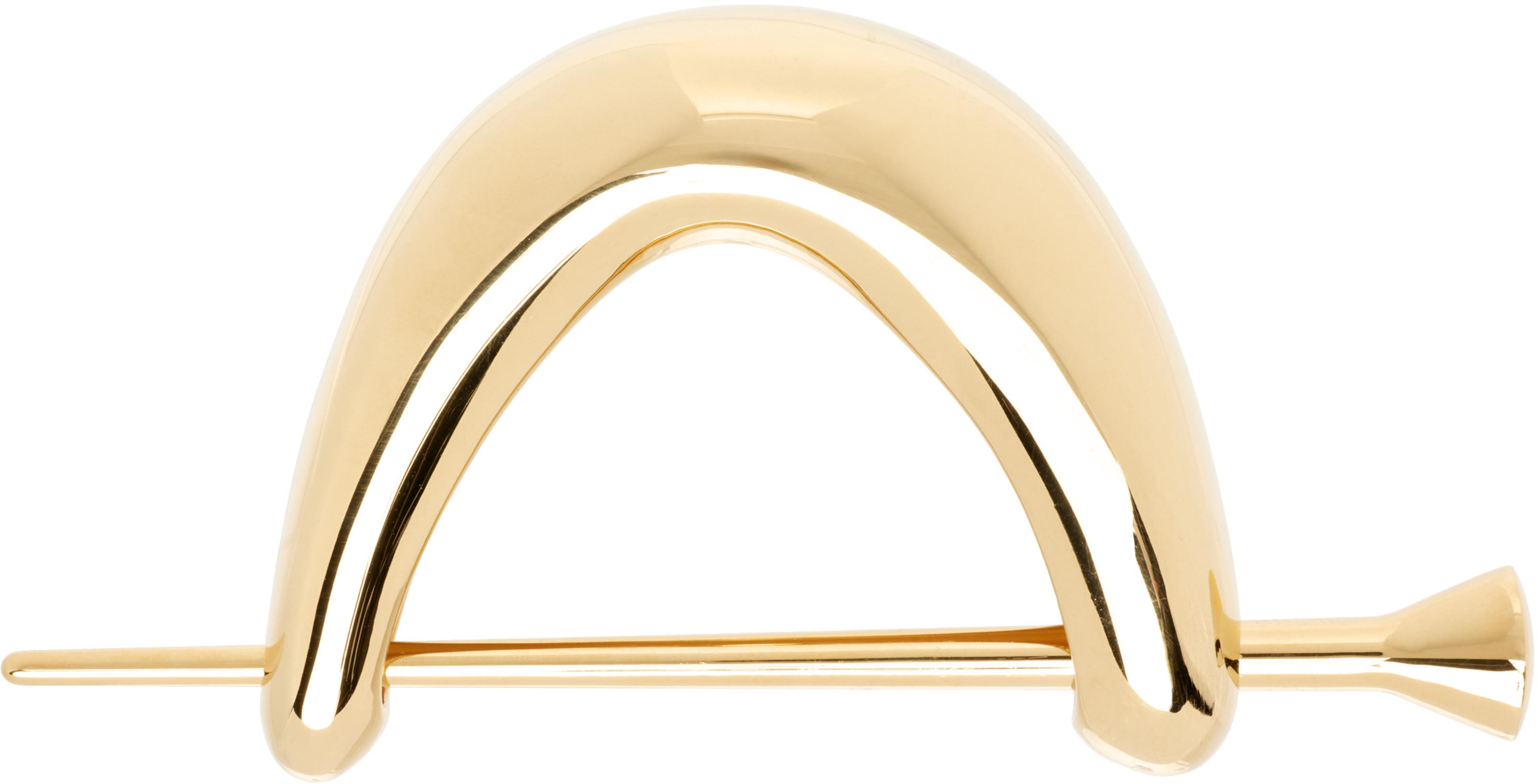 Gold Ellipse Hair Pin by BOTTEGA VENETA